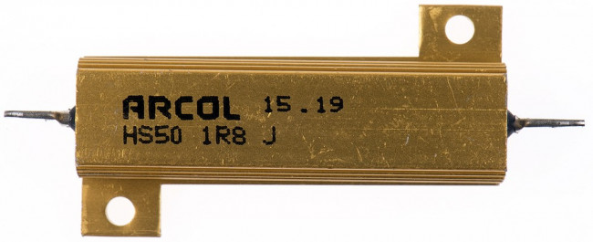 HS50 1R8 J, Wirewound Resistor 50W, 1.8Ohm, 5%