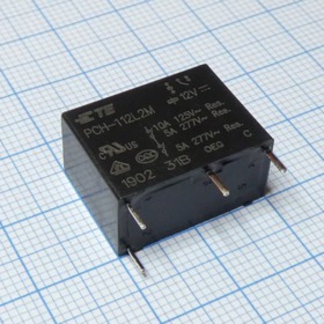 1461352-5, (PCH-112L2M,000), Реле, Конфиг: 1A, Uкатушки: 12 В, DC, Мощность катушки (max): 200 мВт, контакты: 5 А, Траб: -40...85 °C