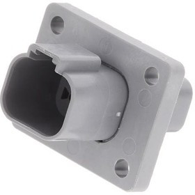 AT04-4P-CL03, Conn Housing RCP 4 POS Crimp ST Flange Mount Gray Box AT04-4P-CL03, Conn Housing RCP 4 POS Crimp ST Flange Mount Gray Box