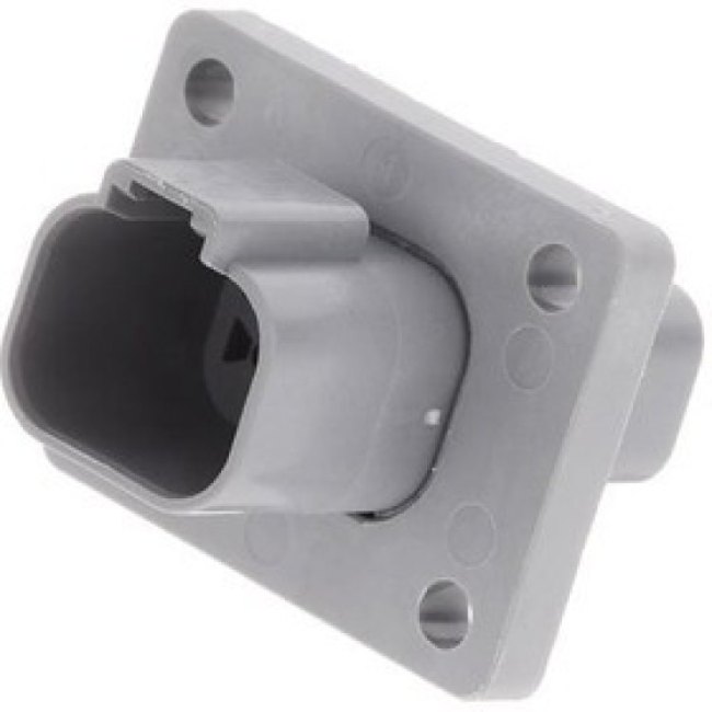 AT04-4P-CL03, Conn Housing RCP 4 POS Crimp ST Flange Mount Gray Box