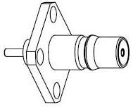 134103, RF Connectors / Coaxial Connectors 4HOLE FLG RCP EXT TEF/CONT