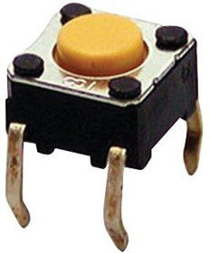 B3F-1026, Микропереключатель TACT, SPST-NO, Пол: 2, 0,05A/24ВDC, THT, нет