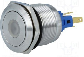 V22-21D-12B-S, Переключатель: антивандальный, Пол: 2, SPST-NO + SPST-NC, IP65