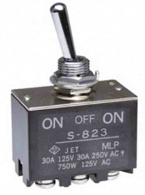 S823, Toggle Switches DPDT ON-OFF-ON HIGH SCREW LUG