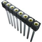 SS-105-T-2-N, Headers &amp; Wire Housings .100" Single Row Screw Machine Socket Strip