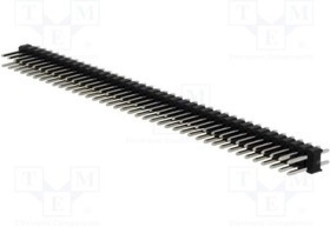 ZL202-80G, Штыревая планка, штыревой, "папа", PIN: 80, прямой, 2,54мм, THT