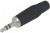 KS3PB, Вилка, Jack 3,5мм, "папа", stereo, Кол-во полюс: 3, прямой, пайка