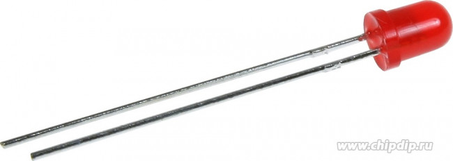 L-43ID, 2.5 V Red LED 4 mm Through Hole, L-43ID