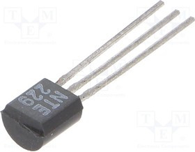 NTE229, Транзистор: NPN, биполярный, 30В, 50мА, 0,425Вт, TO92