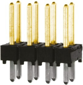 TSW-104-07-L-D, TSW Series Straight Through Hole Pin Header, 8 Contact(s), 2.54mm Pitch, 2 Row(s), Unshrouded TSW-104-07-L-D, TSW Series Straight Through Hole Pin Header, 8 Contact(s), 2.54mm Pitch, 2 Row(s), Unshrouded