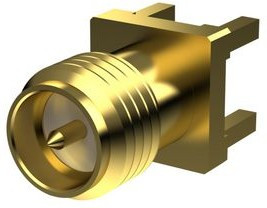 PCB.SMAFRPST.HT, RF Connector, RP-SMA, Brass, Socket, Straight, 50Ohm, Soldering