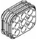 12040936, Automotive Connectors MULTI CABLE SEAL GREEN