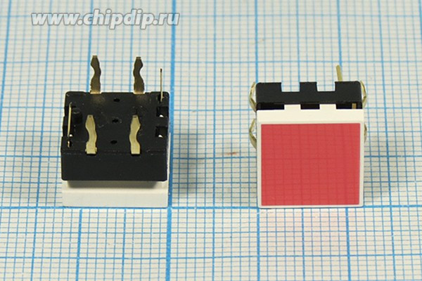 Тактовая кнопка, 12x12x 8, алгоритм работы NO, IL2Вкрасный, контакты 6P, SPL12