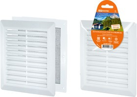 Решетка разъемная с москитной сеткой, наклонные жалюзи, 218х295 TDM Решетка разъемная с москитной сеткой, наклонные жалюзи, 218х295 TDM