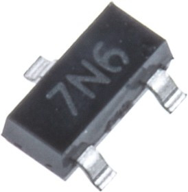 ZXMN6A07FTA, N-Channel MOSFET, 1.2 A, 60 V, 3-Pin SOT-23 Diodes Inc ZXMN6A07FTA