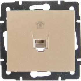 Телефонная розетка RAIN евро жемчужно-белый перламутр 703-3088-137