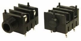 FCR1210, Phone Audio Connector Jack, Straight, 6.35 mm, 3 Poles