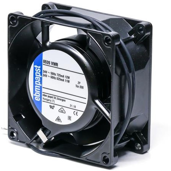 8526VWR-686, AXIAL FAN, 80MM, 24VDC, 44M3/H, 35DBA 8526VWR-686, AXIAL FAN, 80MM, 24VDC, 44M3/H, 35DBA