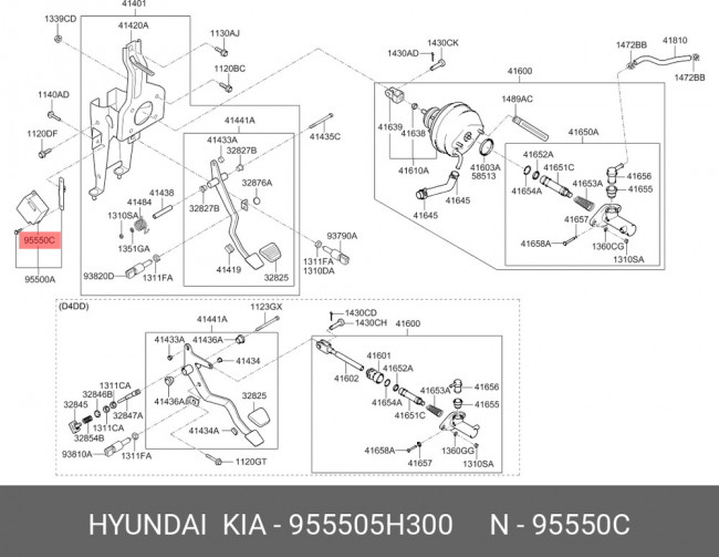 95550-5H300, Реле поворота HYUNDAI HD65,72,78 OE