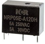 NRP-05E-A-12D-H, реле 12В НР контакты 20.6*15.3*10.2мм (=RE031012)