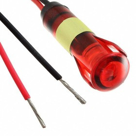 678-1135-231F, LED Panel Mount Indicator Uni-Color Red 624nm 2100mcd 2-Pin