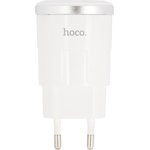 Блок питания (сетевой адаптер) HOCO C37A с 1 USB портом 2,4A кабель Apple pin в комплекте белый