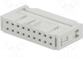 71600-018LF, Вилка; IDC; "мама"; PIN: 18; с зажимом шлейфа; IDC; на шлейф; 1,27мм