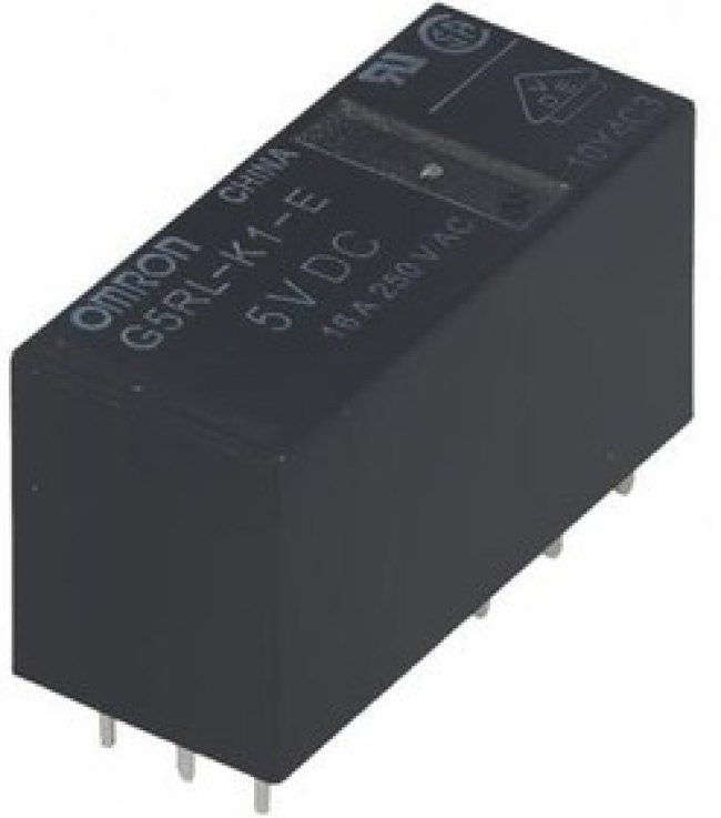 G5RL-K1-E-5DC, Реле: электромагнитное, SPDT, Uобмотки: 5ВDC, 16A/250ВAC, 750мВт