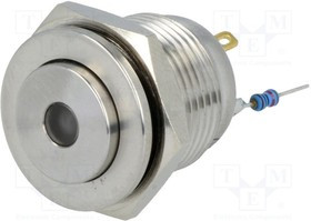 V16-10S-24R-S, Переключатель антивандальный, Положения 2, SPST-NO, 2A/36ВDC