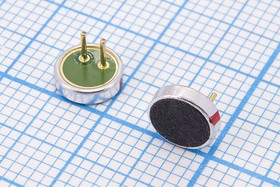 Микрофон электретный, 6x 1,5мм, всенаправленный со штыревыми выводами; № 14076W микэ 6,0x 1,5\O\2P\-