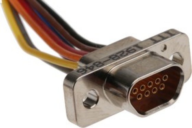 MDM-9SH003B-A174, D-Sub Micro-D Connectors MICRO 9 F 18" RBW A174