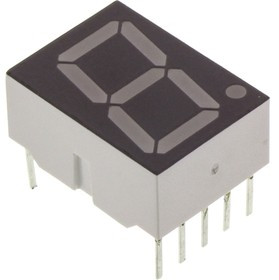 HDSP-3901, HDSP-3901 7-Segment LED Display, CA Red 7 mcd RH DP 20.3mm