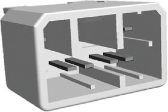 1-174955-1, 2 5.9mm Straight Plugin Wire To Board / Wire To Wire Connector