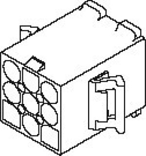 39-03-6122, STANDARD .093" Male Connector Housing, 6.7mm Pitch, 12 Way, 3 Row 39-03-6122, STANDARD .093" Male Connector Housing, 6.7mm Pitch, 12 Way, 3 Row