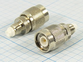 Штекер TNC-Гнездо FME, переходник, позолоченный центральный контакт; №2666 штек TNC-гн FME