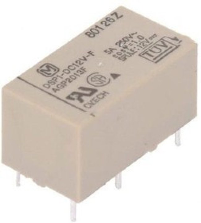 DSP1-DC12V-F, Реле: электромагнитное, SPST-NO + SPST-NC, Uобмотки: 12ВDC, 480Ом DSP1-DC12V-F, Реле: электромагнитное, SPST-NO + SPST-NC, Uобмотки: 12ВDC, 480Ом