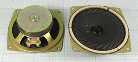 Динамик круглой формы в прямоугольном корпусе размерами 100x100x30мм, 4Ом, 5Вт; № 6692 дин 100x100x3