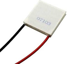 Модуль Пельтье 23x23x5 мм, напряжение 7,1 В, ток 3 А, 16,6 Вт, TEC1-07103