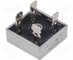 MB254, Однофазный выпрямительный мост, Urmax 400В, If 25А, Ifsm 400А