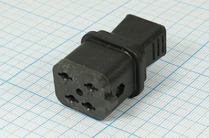 Разъем питания AC розетка, 4HP, на кабель, для переносных TV