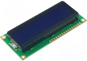 RC1602B-BIY-CSVD, Дисплей: LCD, алфавитно-цифровой, STN Negative, 16x2, голубой