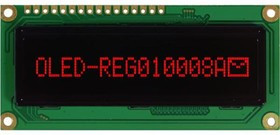 REG010008ARPP5N00000, Дисплей: OLED, графический, 100x8, Разм: 80x36x10мм, красный
