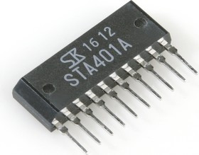 STA401A, Мощная биполярная N-канальная сборка на составных транзисторах со вст. лавинными диодами [SIP-10]