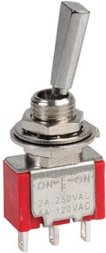 1MS3T6B11M1QE, Рычажный переключатель, Вкл.-Выкл.-Вкл., SPDT, Без Подсветки, Серия 1MS, Панель, 5 А