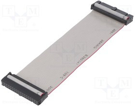 FC34300-S, Шлейф с разъемами IDC, 34x28AWG, Ш.шлейфа 1,27мм, 0,3м