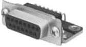 5205868-1, D-Sub Standard Connectors 15P RCPT RA/MS STD