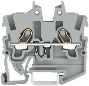 2 wire mini through terminal, push-in connection, 0.14-1.5 mm², 2 pole, 13.5 A, 6 kV, gray, 2050-1201 2 wire mini through terminal, push-in connection, 0.14-1.5 mm², 2 pole, 13.5 A, 6 kV, gray, 2050-1201