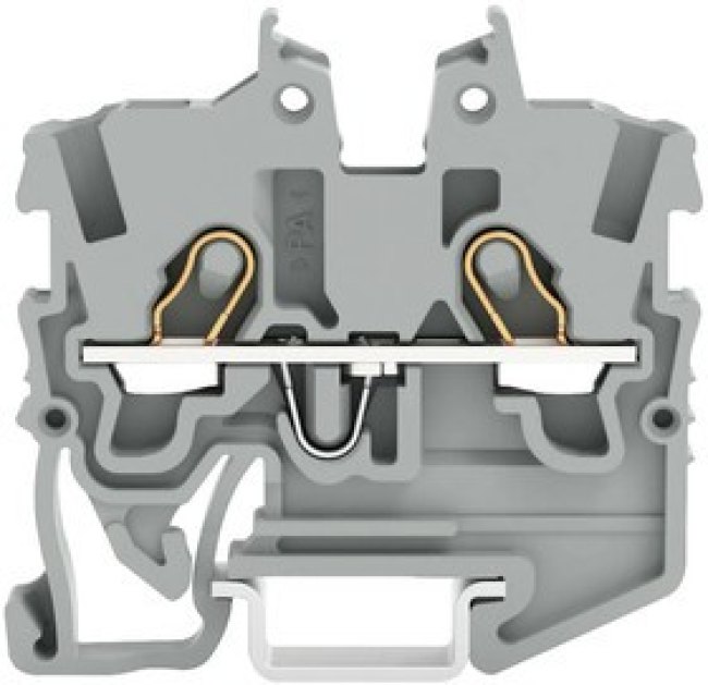 2 wire mini through terminal, push-in connection, 0.14-1.5 mm², 2 pole, 13.5 A, 6 kV, gray, 2050-1201 2 wire mini through terminal, push-in connection, 0.14-1.5 mm², 2 pole, 13.5 A, 6 kV, gray, 2050-1201