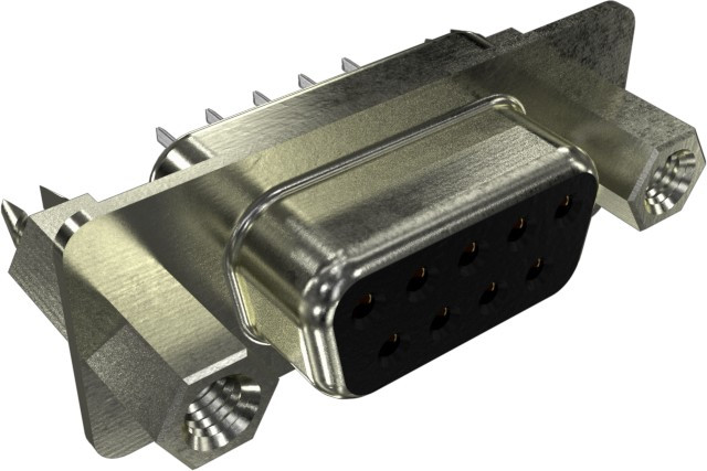 L77SDEH09SOL2RM8, Conn D-Subminiature SKT 9 POS 1.37mm Solder ST Thru-Hole 9 Terminal 1 Port