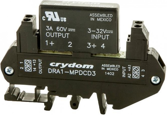 DRA1-MPDCD3, Solid State Relays - Industrial Mount DIN Mt 60 VDC/3A out 3-32 VDC input